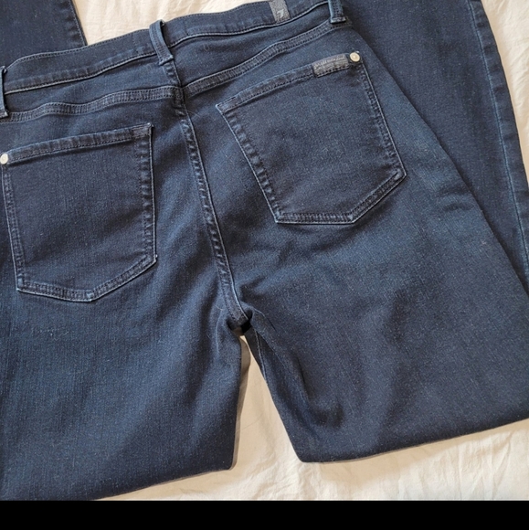 7 for all man kind Womens Sz 28 the high waist ankle skinny Black Wash - Picture 5 of 11